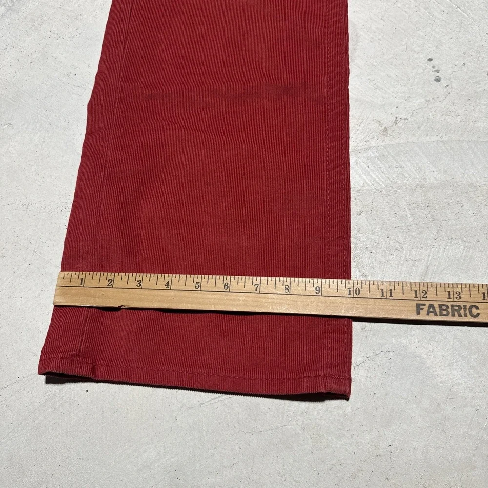 True Religion Corduroy Red Pants Ricky Relaxed Straight Leg Men's Size 40x34 Y2K